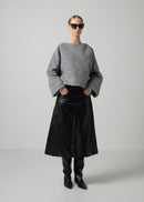 39 OAKLEY SKIRT / VINTAGE-LOOK ITALIAN VEGAN LEATHER - C15