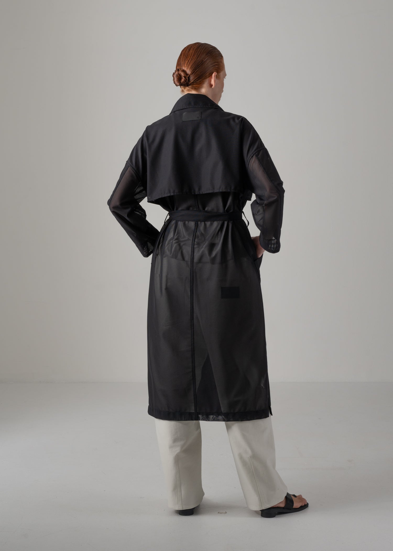 03 DOMINIQUE TRENCH COAT / SHEER RUSSELL JERSEY - C14