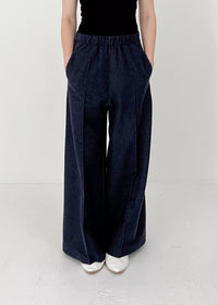 03 GENEVA WIDE-LEG TROUSERS / VINTAGE DENIM JERSEY - C10