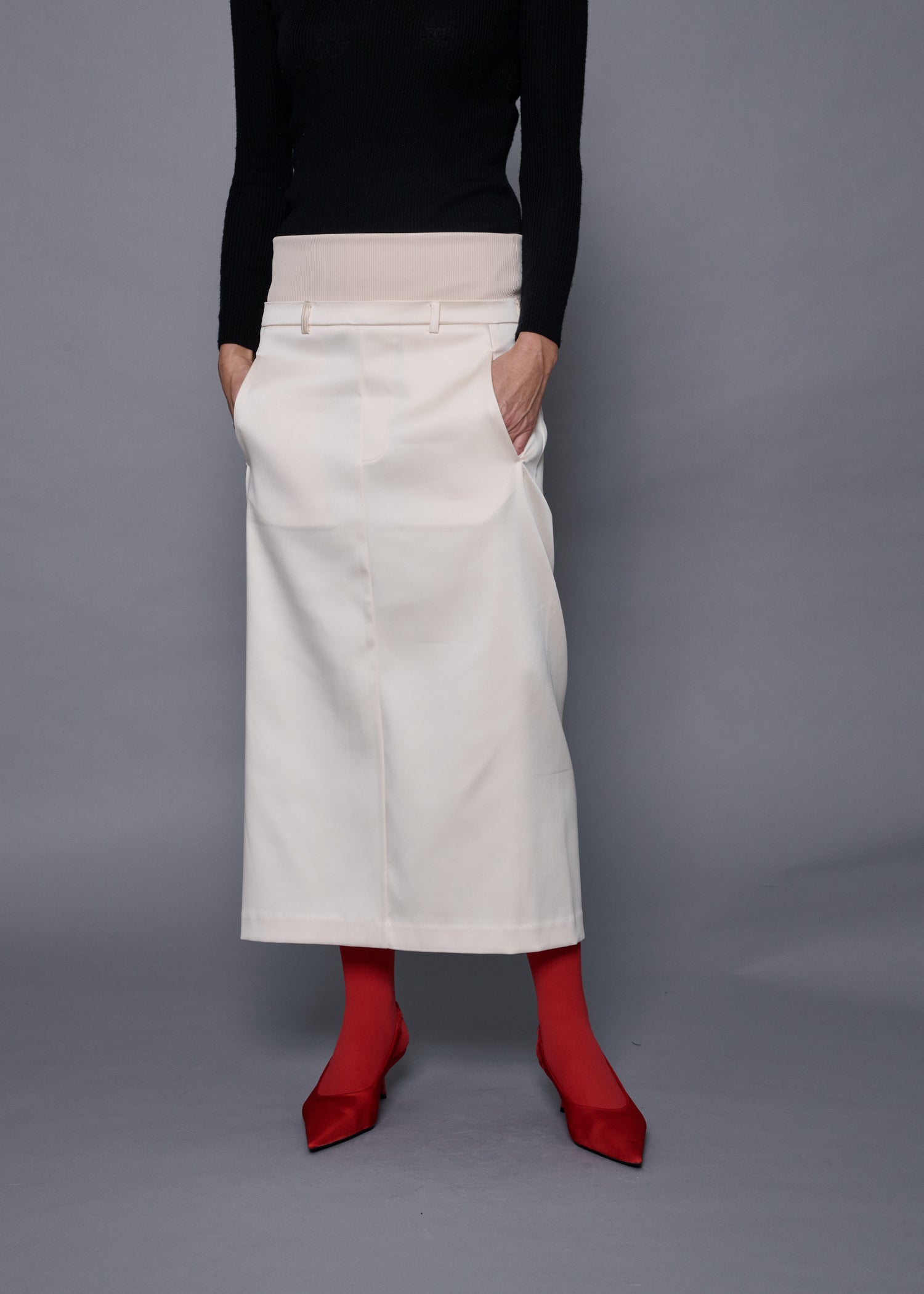 03 OKSANA SKIRT / DUCHESS SATIN STRETCH - C15