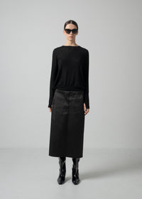 03 OKSANA SKIRT / DUCHESS SATIN STRETCH - C15