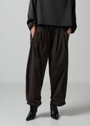41 NIRVANA TUCKED-HEM TROUSERS / HIGH-COUNT PL STRETCH - C15