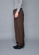41 NIRVANA TUCKED-HEM TROUSERS / HIGH-COUNT PL STRETCH - C15
