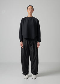 41 NIRVANA TUCKED-HEM TROUSERS / HIGH-COUNT PL STRETCH - C15