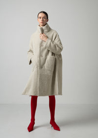 42 MARILYN COAT / ALPACA JAQUARD SHAGGY - C15
