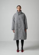 42 MARILYN COAT / ALPACA JAQUARD SHAGGY - C15