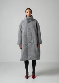42 MARILYN COAT / ALPACA JAQUARD SHAGGY - C15