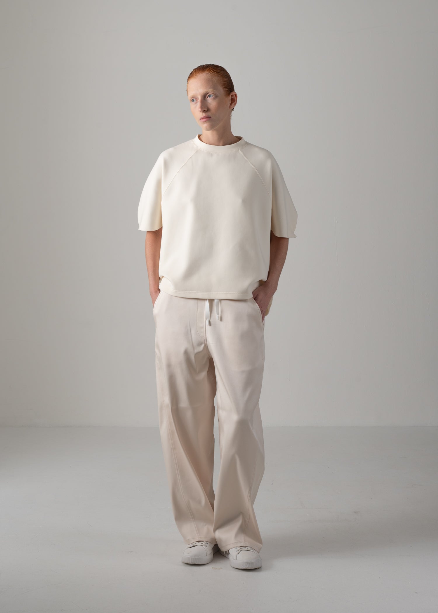 HELLEN PENTAGON TOP, クルーネックスウェットトップ, Made in Japan