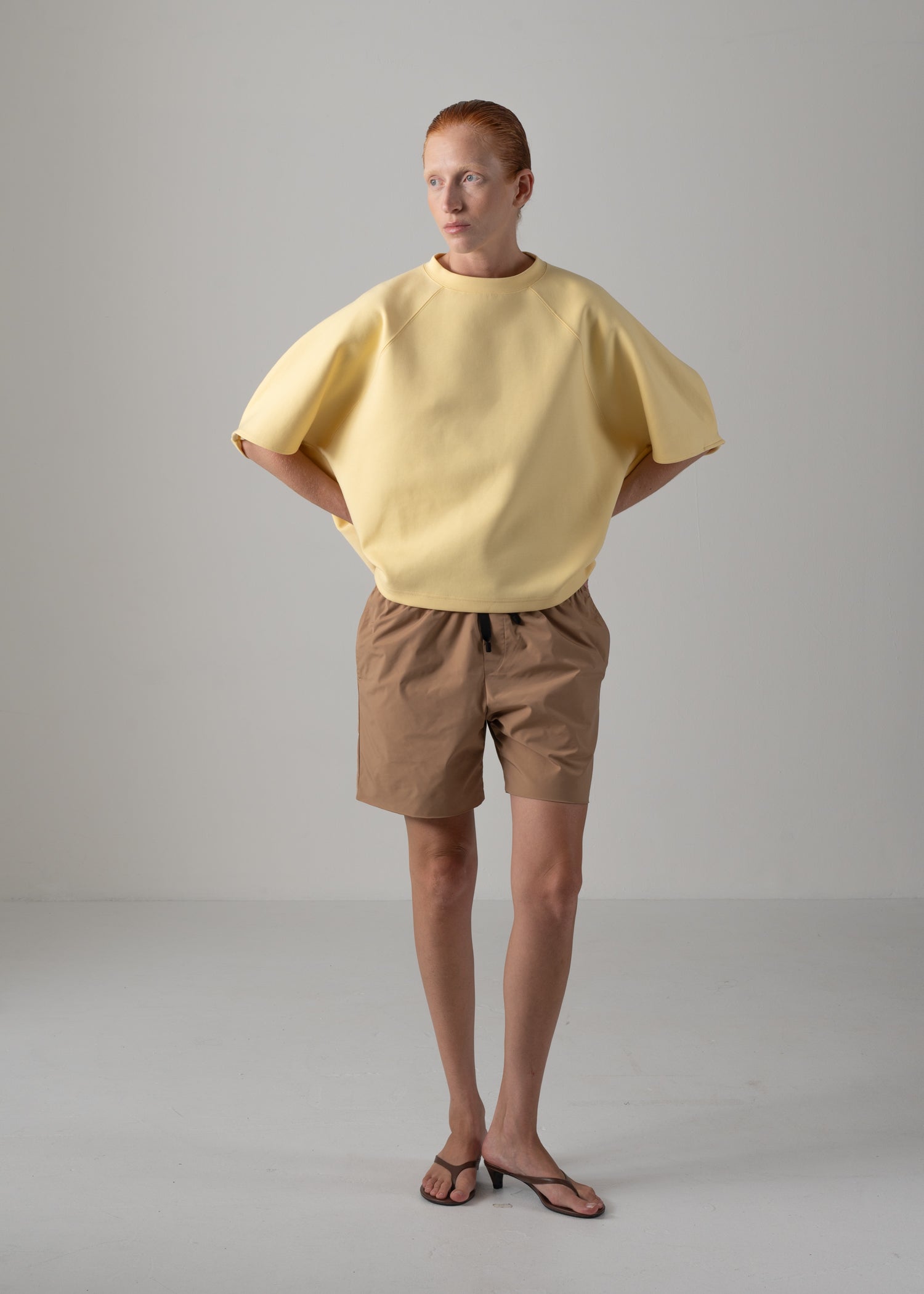 HELLEN PENTAGON TOP, クルーネックスウェットトップ, Made in Japan