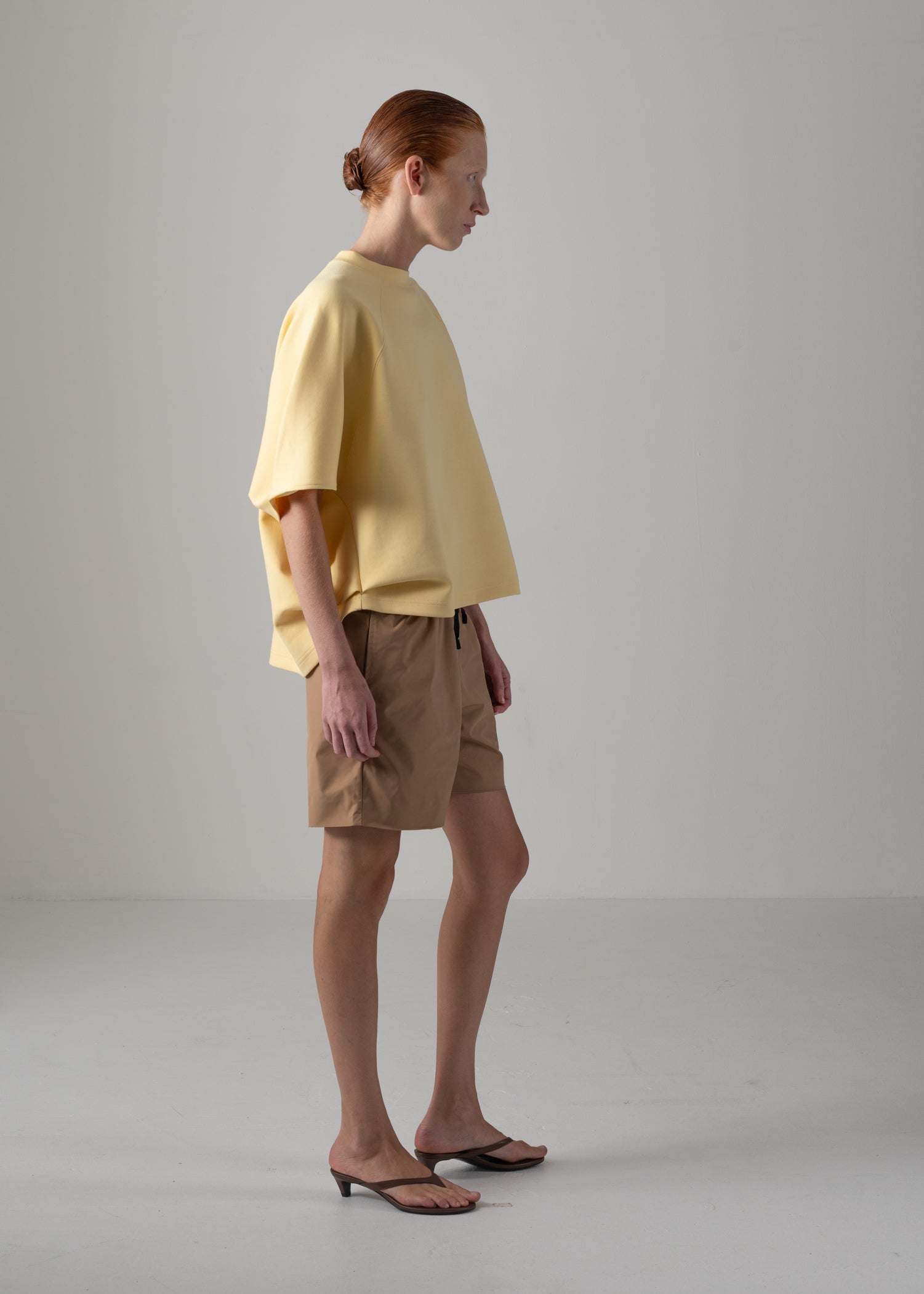 HELLEN PENTAGON TOP, Crew neck Sweatshirt, Made in Japan