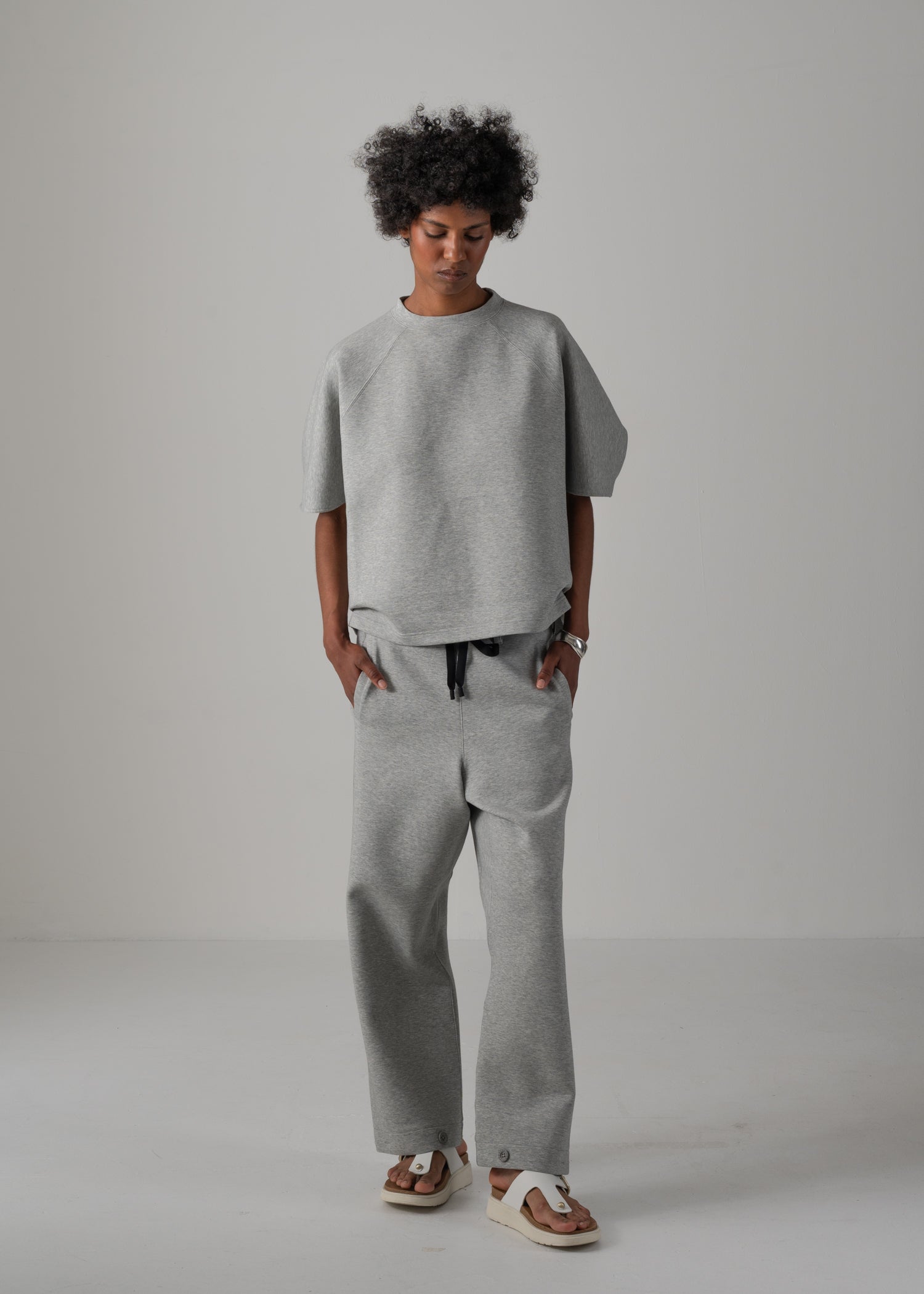 HELLEN PENTAGON TOP, クルーネックスウェットトップ, Made in Japan