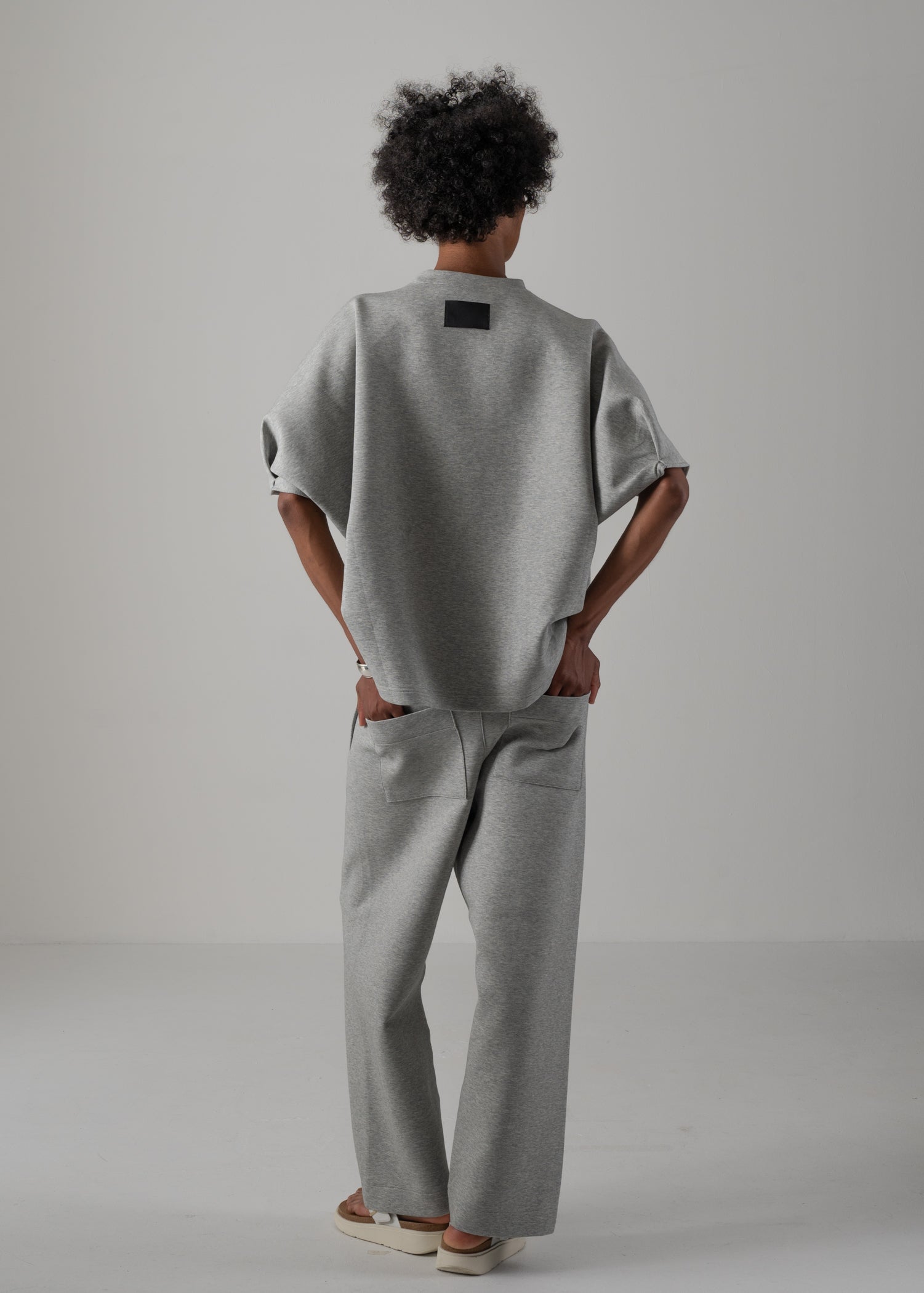 HELLEN PENTAGON TOP, クルーネックスウェットトップ, Made in Japan