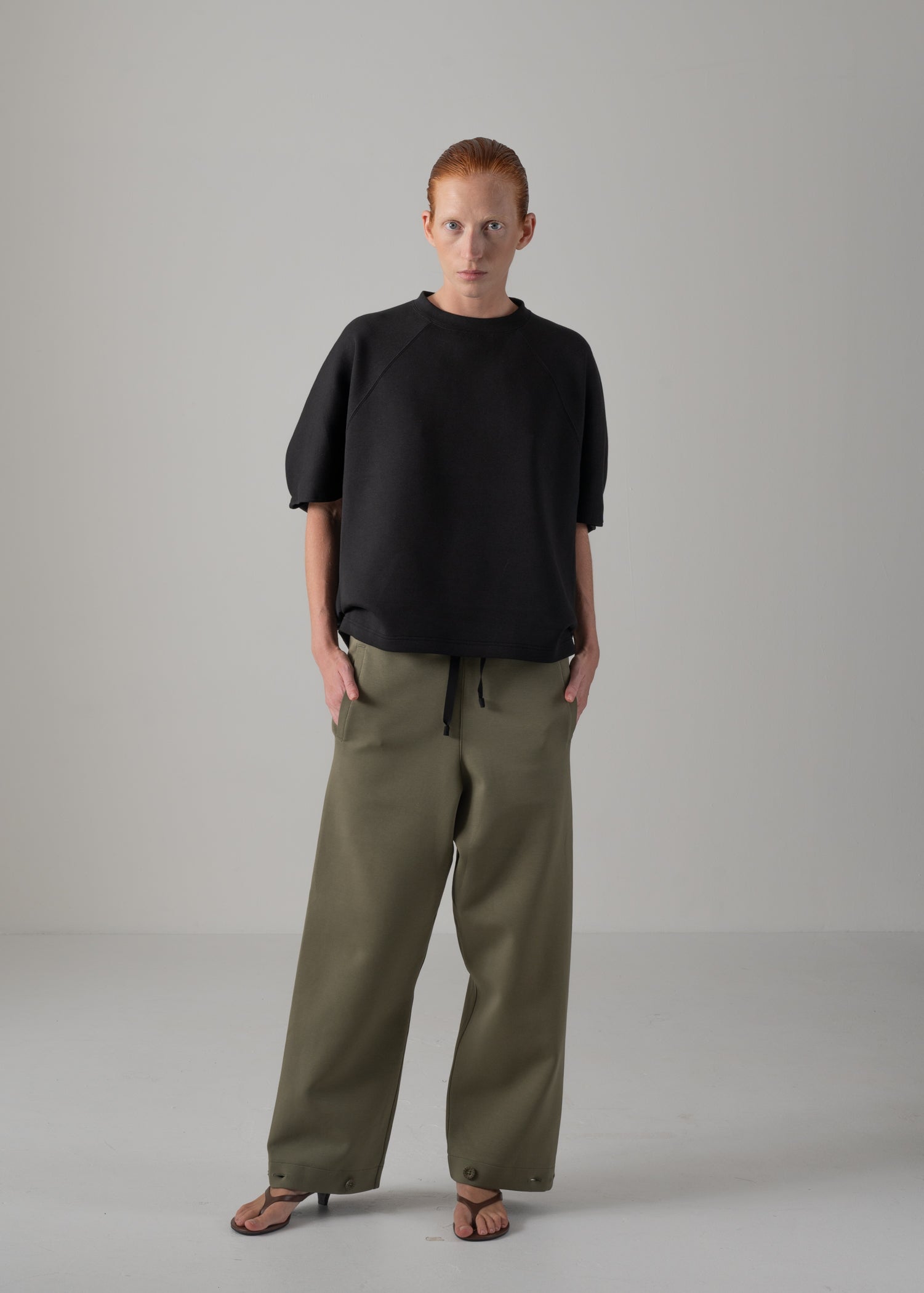 HELLEN PENTAGON TOP, クルーネックスウェットトップ, Made in Japan