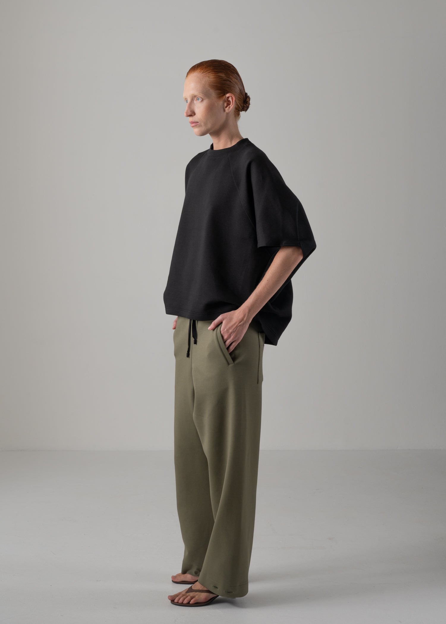 HELLEN PENTAGON TOP, クルーネックスウェットトップ, Made in Japan