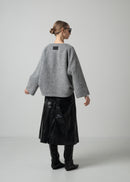 43 MELODY RAGLAN TOP / ALPACA JAQUARD SHAGGY - C15