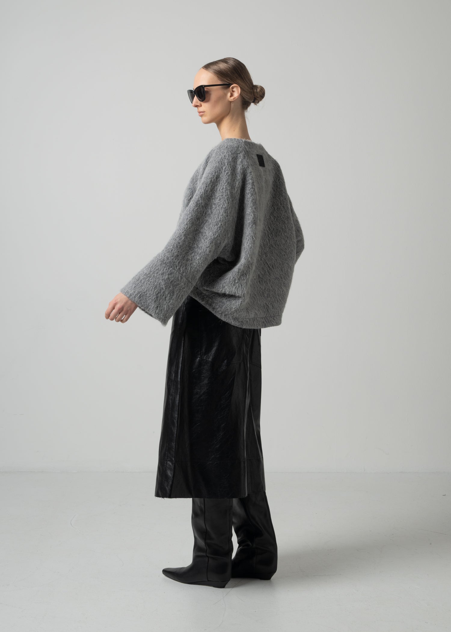 43 MELODY RAGLAN TOP / ALPACA JAQUARD SHAGGY - C15