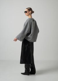 43 MELODY RAGLAN TOP / ALPACA JAQUARD SHAGGY - C15