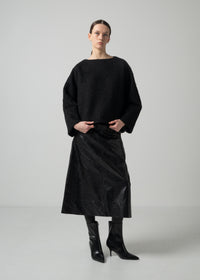 43 MELODY RAGLAN TOP / ALPACA JAQUARD SHAGGY - C15