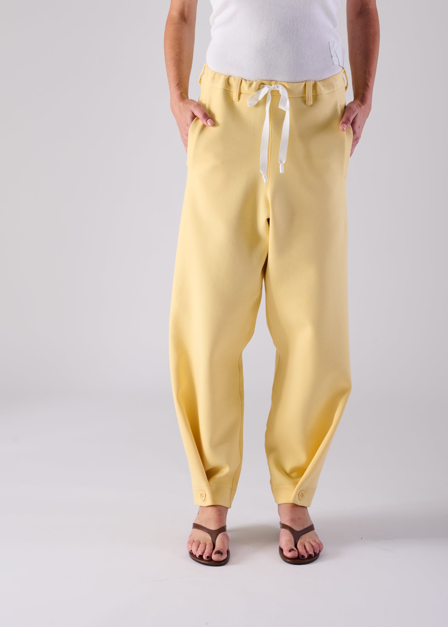 LANA TROUSERS, Straight leg easy trousers, Made in Japan LANA TROUSERS, Straight leg easy trousers, Made in Japan