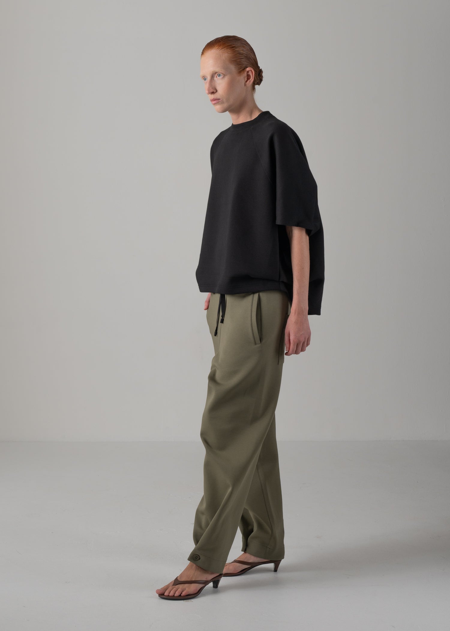 44 LANA TROUSERS / AIRY COTTON DOUBLE JERSEY - C14