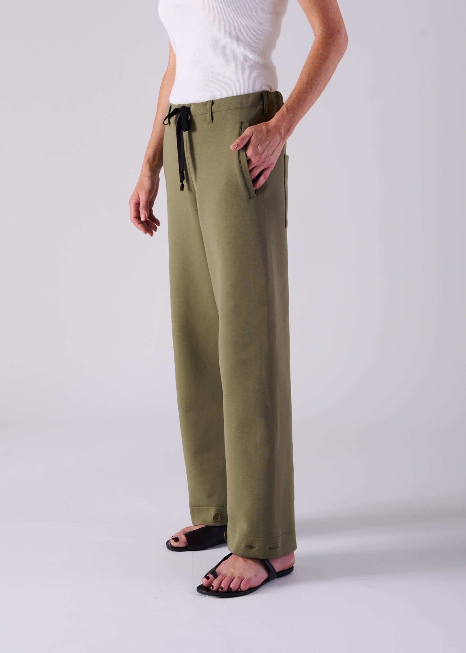 44 LANA TROUSERS / AIRY COTTON DOUBLE JERSEY - C14