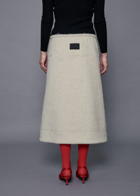 44 OCTAVIA A-LINE SKIRT / ALPACA JAQUARD SHAGGY - C15
