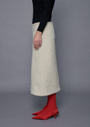 44 OCTAVIA A-LINE SKIRT / ALPACA JAQUARD SHAGGY - C15