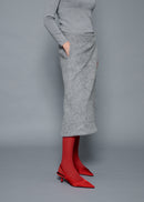 44 OCTAVIA A-LINE SKIRT / ALPACA JAQUARD SHAGGY - C15