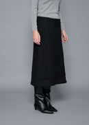44 OCTAVIA A-LINE SKIRT / ALPACA JAQUARD SHAGGY - C15