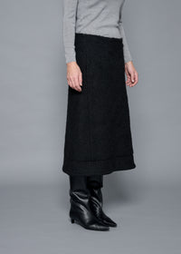 44 OCTAVIA A-LINE SKIRT / ALPACA JAQUARD SHAGGY - C15