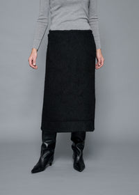 44 OCTAVIA A-LINE SKIRT / ALPACA JAQUARD SHAGGY - C15