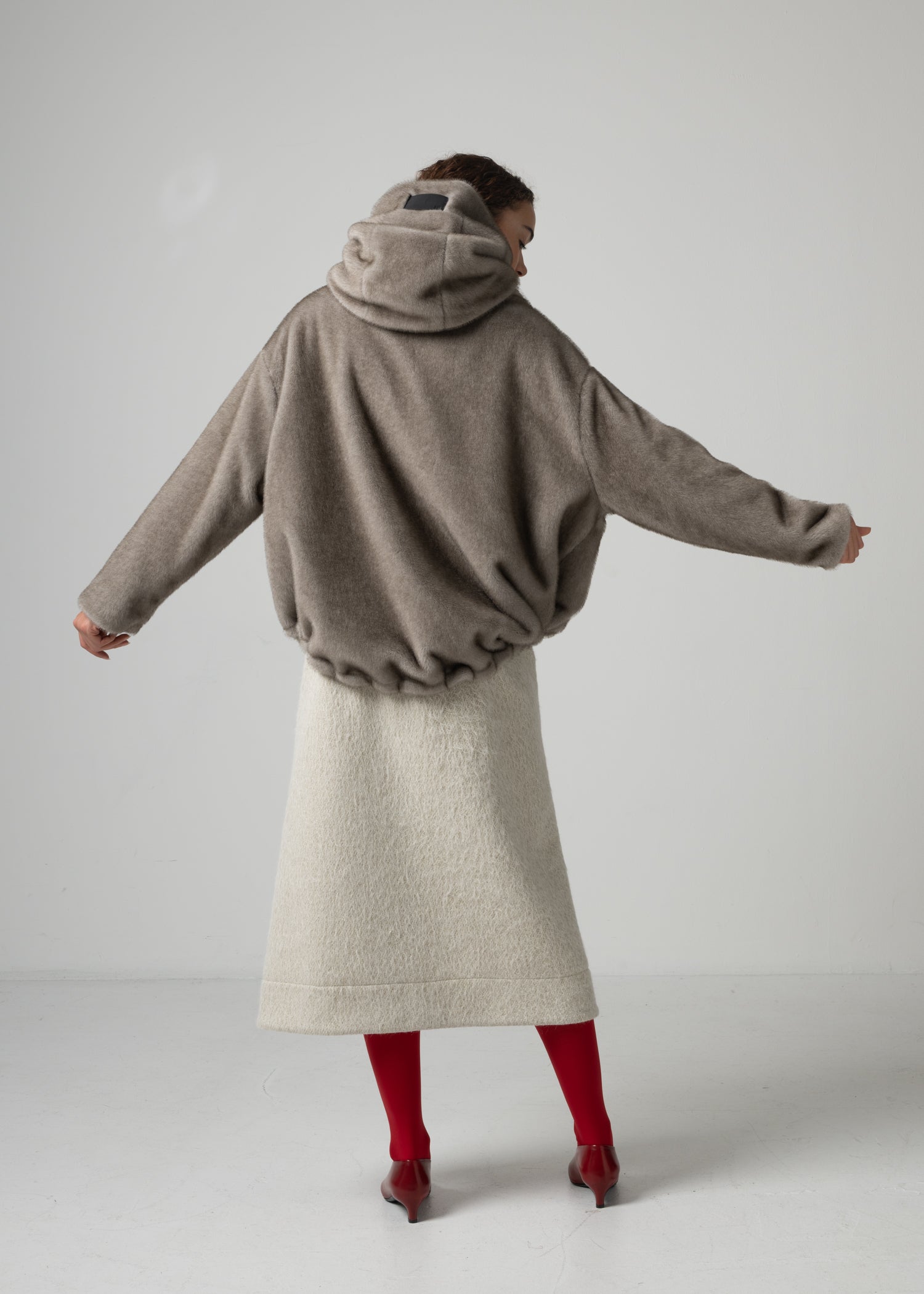 45 ODALIS ZIP PARKA / ECO MINK - C15
