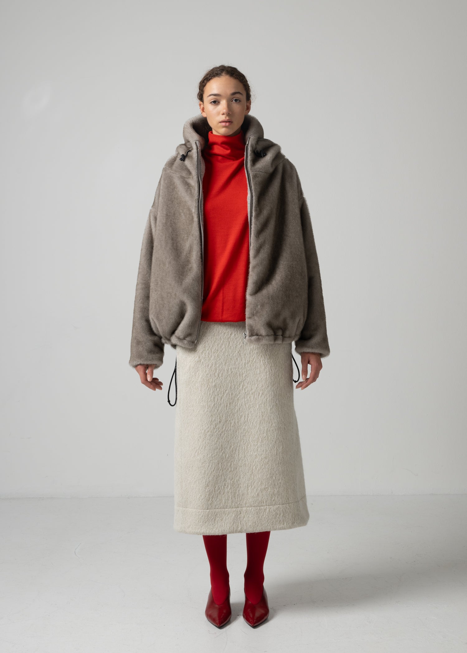 45 ODALIS ZIP PARKA / ECO MINK - C15