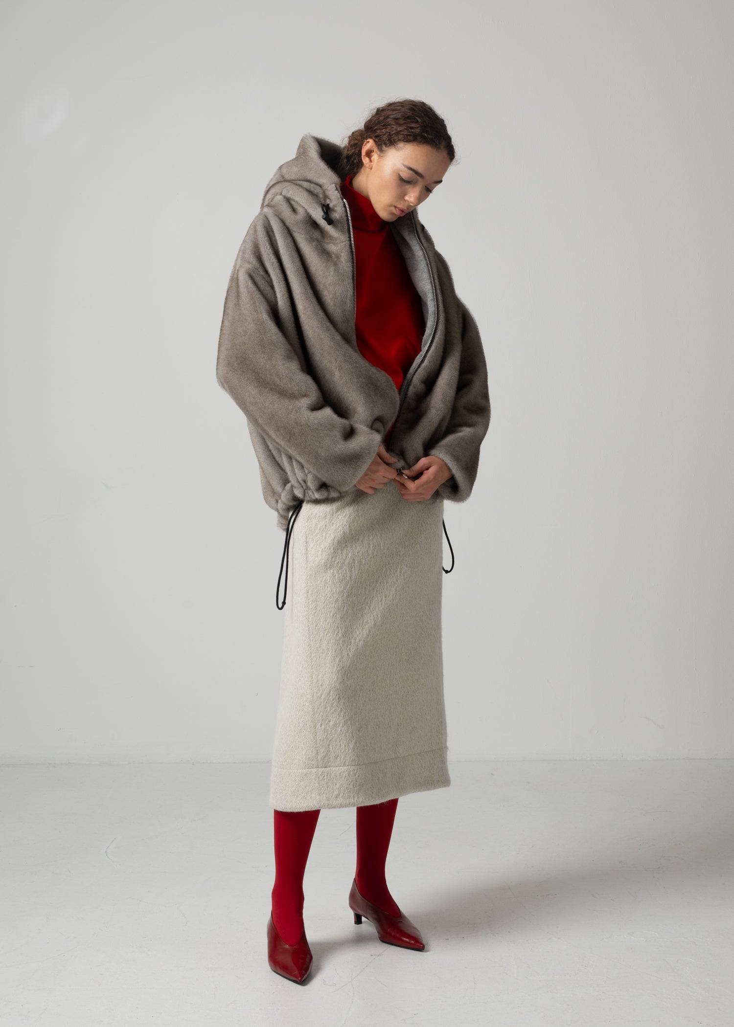 45 ODALIS ZIP PARKA / ECO MINK - C15