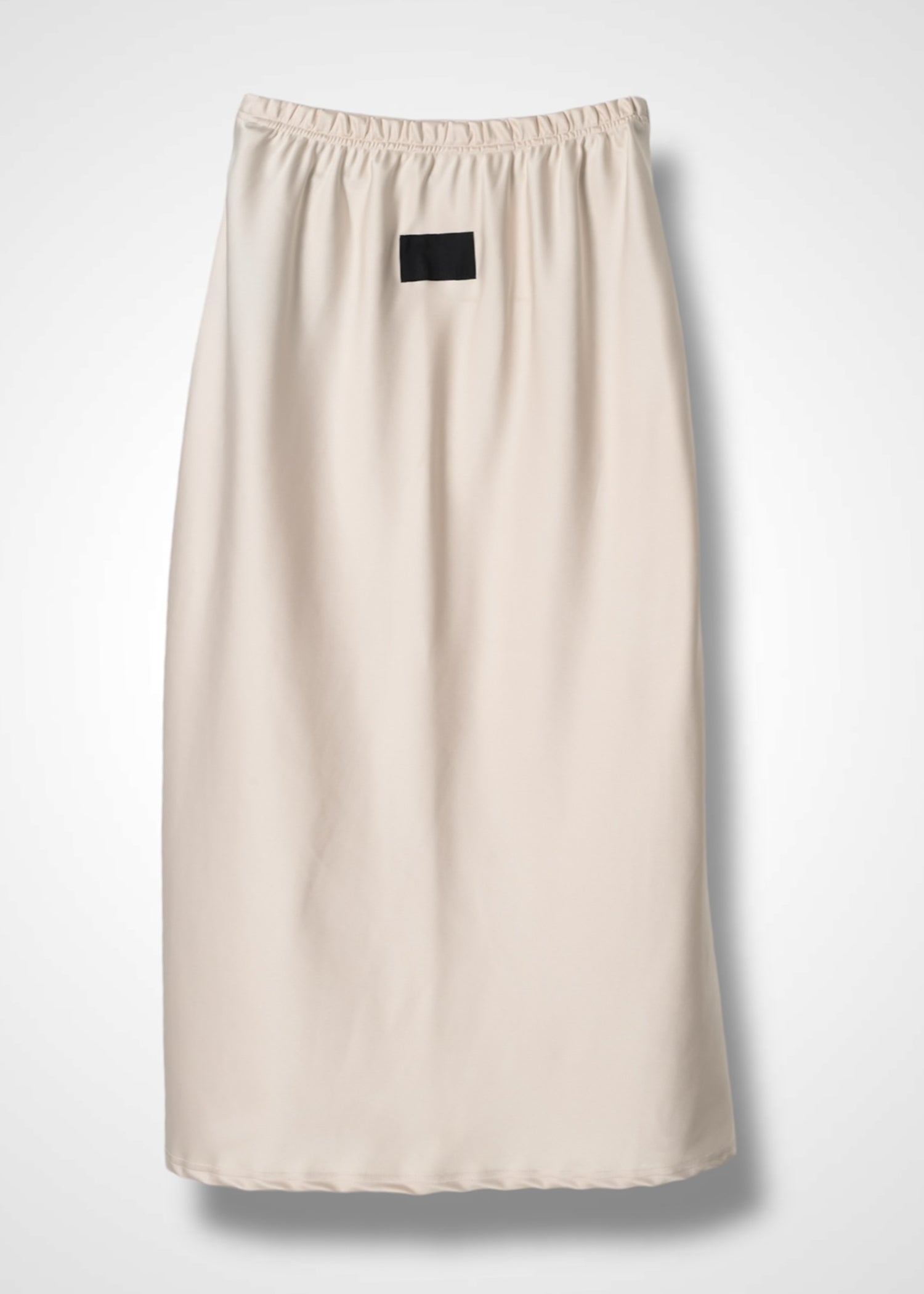JENIFFER FLAIR SKIRT, Straight line satin skirt, Made in Japan