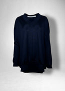 46 JENNY V -NECK TOP / HIGH GAUGE PURE WOOL JERSEY -C11