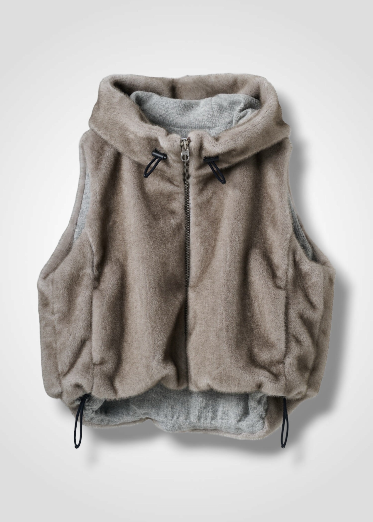 46 ORAH HOODY CROPPED VEST / ECO MINK - C15