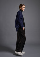 Long-sleeved bolero, navy, cogthebigsmoke, one size fits all, sustainable fashion, less is more, made in Japan, quiet luxury, minimalist