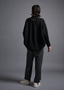 Long-sleeved bolero, black, cogthebigsmoke, one size fits all, sustainable fashion, less is more, made in Japan, quiet luxury, minimalist