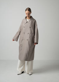 48 MARIE OVERSIZED COAT / WOOL COMPRESSED JERSEY - C15