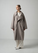 48 MARIE OVERSIZED COAT / WOOL COMPRESSED JERSEY - C15