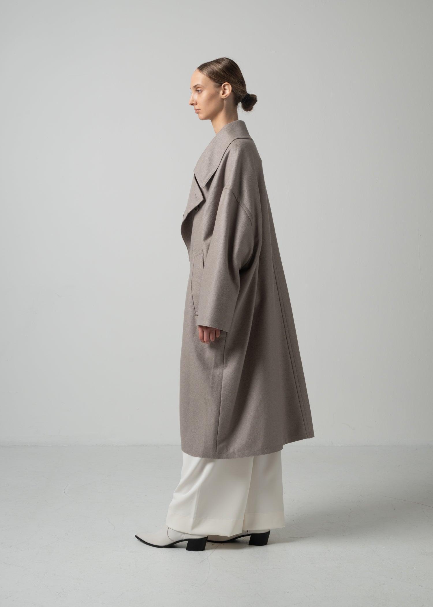 48 MARIE OVERSIZED COAT / WOOL COMPRESSED JERSEY - C15