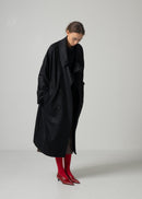 48 MARIE OVERSIZED COAT / WOOL COMPRESSED JERSEY - C15