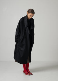 48 MARIE OVERSIZED COAT / WOOL COMPRESSED JERSEY - C15