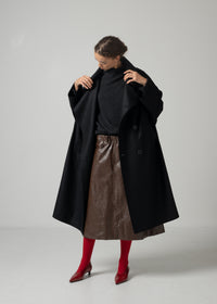 48 MARIE OVERSIZED COAT / WOOL COMPRESSED JERSEY - C15