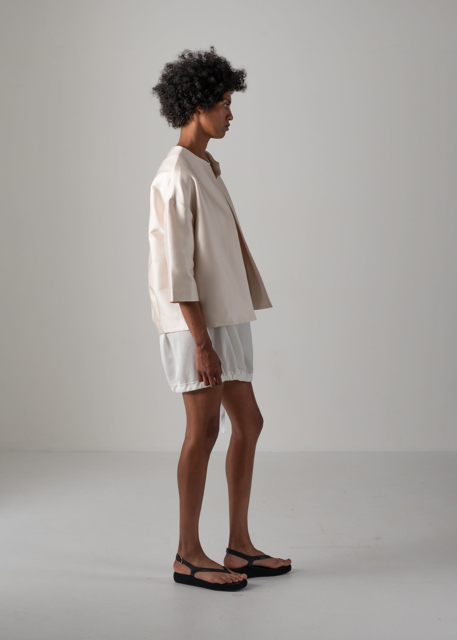 48 NATALY BALLOON JACKET / DUCHESS SATIN STRETCH - C14