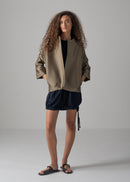 48 NATALY BALLOON JACKET / DUCHESS SATIN STRETCH - C14