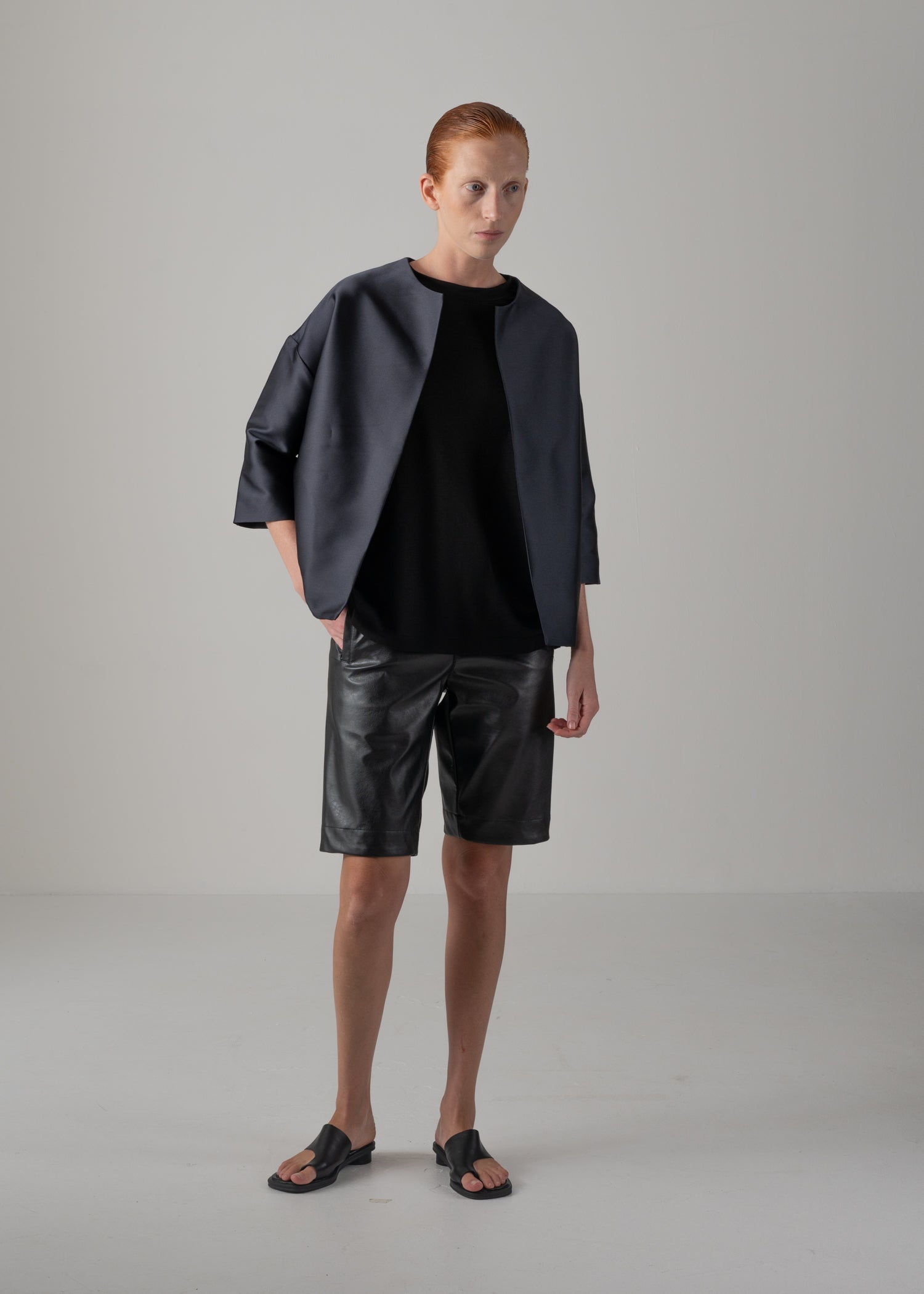 48 NATALY BALLOON JACKET / DUCHESS SATIN STRETCH - C14