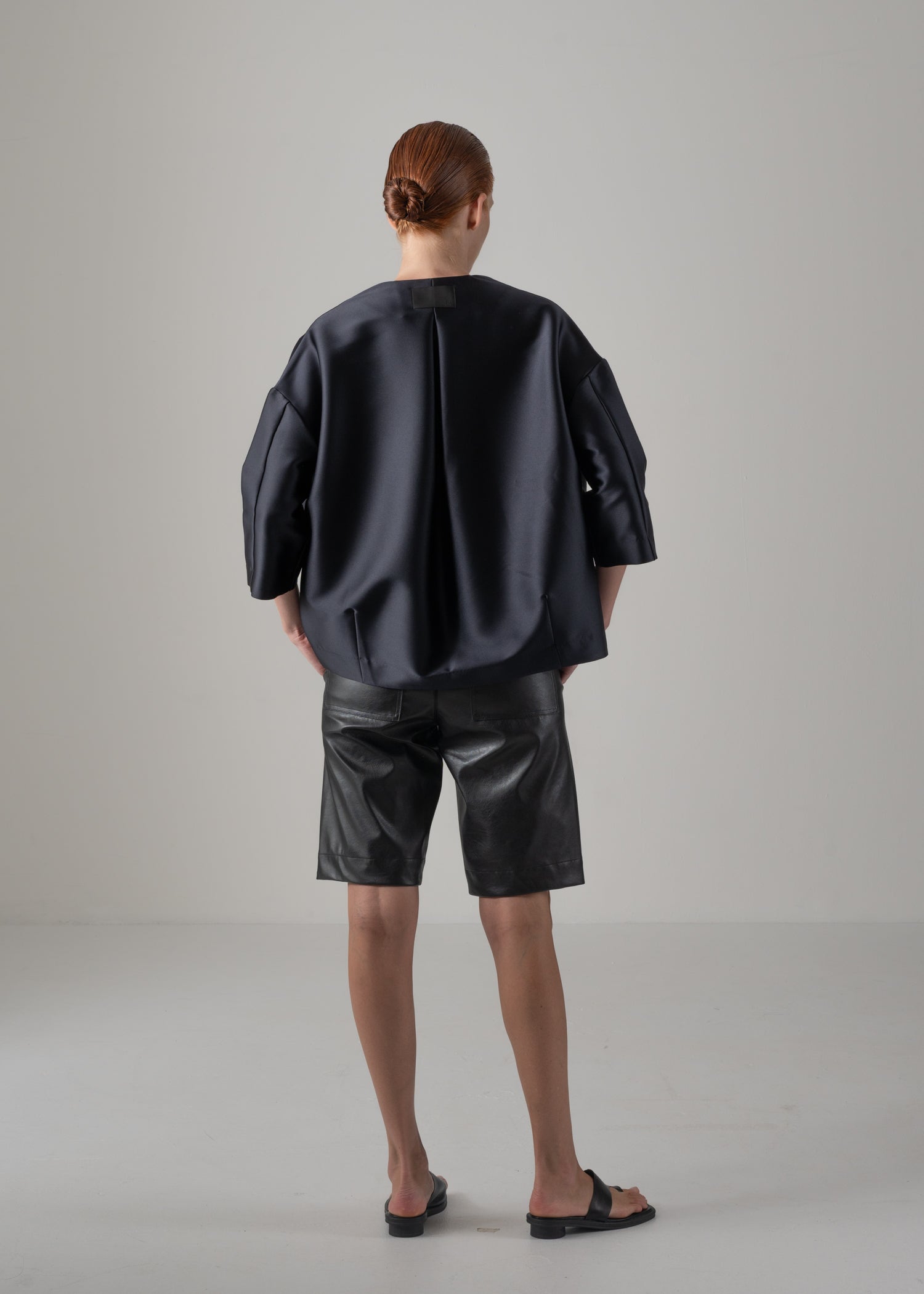 48 NATALY BALLOON JACKET / DUCHESS SATIN STRETCH - C14