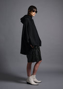 Relaxed Hoody Top, black, cogthebigsmoke, one size fits all, sustainable fashion, less is more, made in Japan, quiet luxury, minimalist